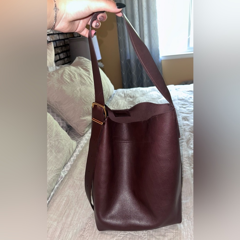 Madewell Chocolate Raisin Leather Shoulder Bag